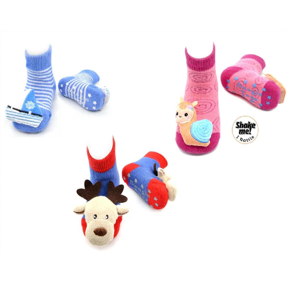 NEW LIVENTI INC. kids boogie toe rattle socks set of 3 in multicolor
